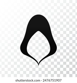 Cape or head hood for assassin on a white background