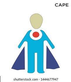 Cape icon people concept symbol design Expand to any size, Change to any color