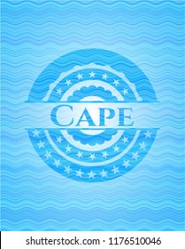 Cape light blue water style badge.