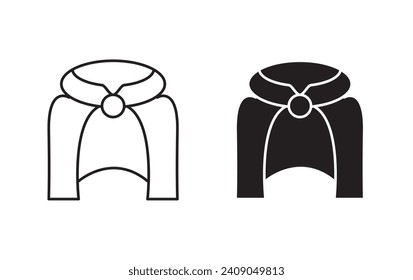 Colección o conjunto de iconos de contorno de Cabo. Arte de línea vectorial de Cape Thin