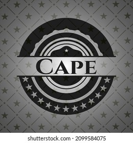 Cape realistic dark emblem. Vector Illustration. Detailed. 