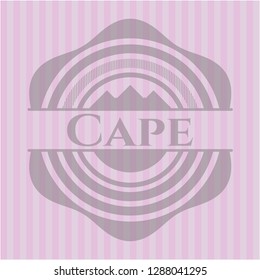 Cape realistic pink emblem