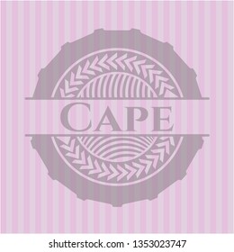 Cape realistic pink emblem