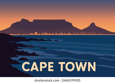 Cape Town’s scenic coastline offers stunning views of the Atlantic Ocean, with the majestic Table Mountain serving as the perfect backdrop. 