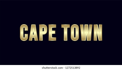 Cape Town City Typography vector design. Greetings for T-shirt, poster, card and more