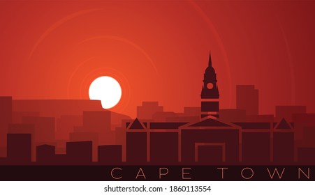 Cape Town Low Sun Skyline Scene