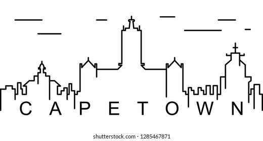 Cape Town outline icon. Can be used for web, logo, mobile app, UI, UX