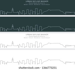 Cape Town Single Line Skyline Banner