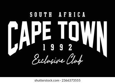 cape town south africa sport text city vector varsity