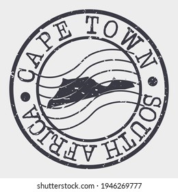 Cape Town, South Africa Stamp Postal. Silhouette Seal. Passport Round Design. Vector Icon. Design Retro Travel. National Symbol.