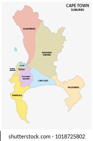 Cape Town Suburb Vector Map