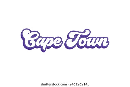 Cape Town typography design for tshirt hoodie baseball cap jacket and other uses vector