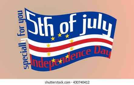Cape Verde banner. 5th of july.