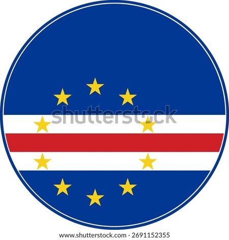 Cape Verde Circle Flag, Cape Verde Flag Icon