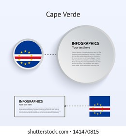 Cape Verde Country Set of Banners on gray background for Infographic and Presentation. Vector illustration.