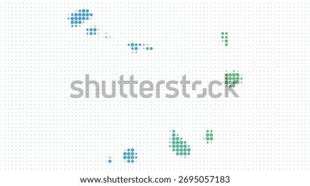 cape Verde dotted map in modern halftone style, vector illustration on white background