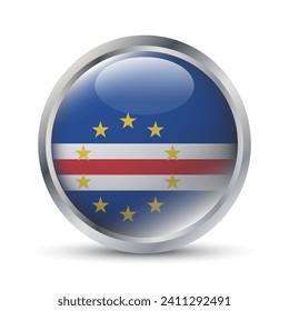 Cape Verde Flag 3D Badge Illustration