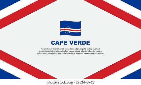 Cape Verde Flag Abstract Background Design Template. Cape Verde Independence Day Banner Cartoon Vector Illustration. Cape Verde Template