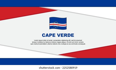 Cape Verde Flag Abstract Background Design Template. Cape Verde Independence Day Banner Cartoon Vector Illustration. Cape Verde Vector