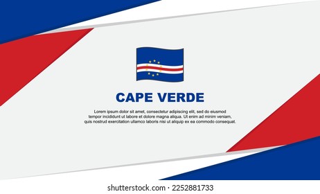 Cape Verde Flag Abstract Background Design Template. Cape Verde Independence Day Banner Cartoon Vector Illustration. Cape Verde