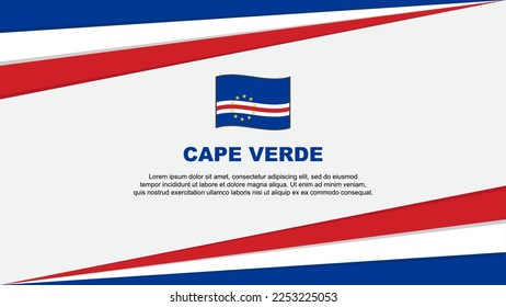 Cape Verde Flag Abstract Background Design Template. Cape Verde Independence Day Banner Cartoon Vector Illustration. Cape Verde Design