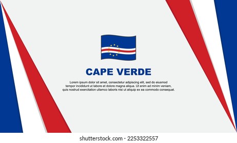 Cape Verde Flag Abstract Background Design Template. Cape Verde Independence Day Banner Cartoon Vector Illustration. Cape Verde Flag