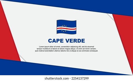 Cape Verde Flag Abstract Background Design Template. Cape Verde Independence Day Banner Cartoon Vector Illustration. Cape Verde Independence Day