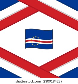 Cape Verde Flag Abstract Background Design Template. Cape Verde Independence Day Banner Social Media Post. Cape Verde Template