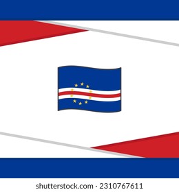 Cape Verde Flag Abstract Background Design Template. Cape Verde Independence Day Banner Social Media Post. Cape Verde Vector