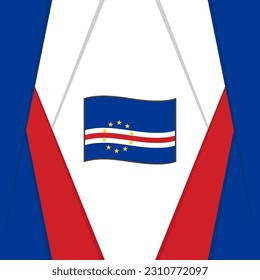 Cape Verde Flag Abstract Background Design Template. Cape Verde Independence Day Banner Social Media Post. Cape Verde Background