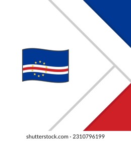 Cape Verde Flag Abstract Background Design Template. Cape Verde Independence Day Banner Social Media Post. Cape Verde Cartoon