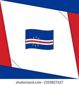 Cape Verde Flag Abstract Background Design Template. Cape Verde Independence Day Banner Social Media Post. Cape Verde Independence Day