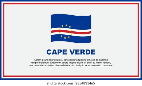 Cape Verde Flag Abstract Background Design Template. Cape Verde Independence Day Banner Social Media Vector Illustration. Cape Verde Banner