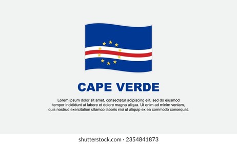 Cape Verde Flag Abstract Background Design Template. Cape Verde Independence Day Banner Social Media Vector Illustration. Cape Verde Background