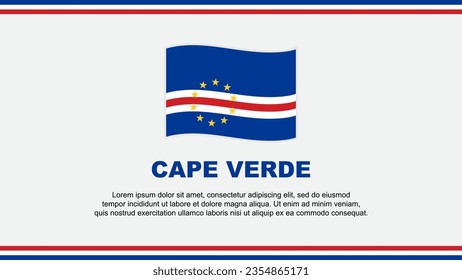 Cape Verde Flag Abstract Background Design Template. Cape Verde Independence Day Banner Social Media Vector Illustration. Cape Verde Design