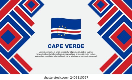 Cape Verde Flag Abstract Background Design Template. Cape Verde Independence Day Banner Wallpaper Vector Illustration. Cape Verde