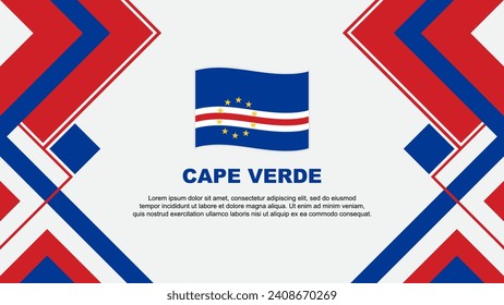 Cape Verde Flag Abstract Background Design Template. Cape Verde Independence Day Banner Wallpaper Vector Illustration. Cape Verde Banner