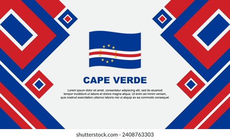 Cape Verde Flag Abstract Background Design Template. Cape Verde Independence Day Banner Wallpaper Vector Illustration. Cape Verde Cartoon