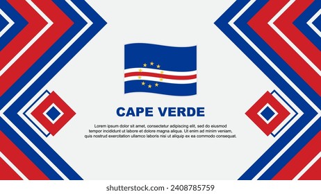 Cape Verde Flag Abstract Background Design Template. Cape Verde Independence Day Banner Wallpaper Vector Illustration. Cape Verde Design