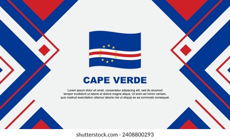 Cape Verde Flag Abstract Background Design Template. Cape Verde Independence Day Banner Wallpaper Vector Illustration. Cape Verde Illustration