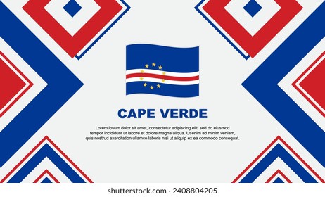 Cape Verde Flag Abstract Background Design Template. Cape Verde Independence Day Banner Wallpaper Vector Illustration. Cape Verde Independence Day