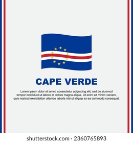 Cape Verde Flag Background Design Template. Cape Verde Independence Day Banner Social Media Post. Cape Verde Cartoon