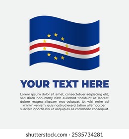 Cape Verde Flag Banner Background Template