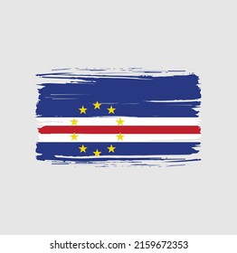 Cape Verde Flag Brush. National Flag