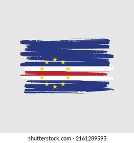 Cape Verde Flag Brush. National Flag