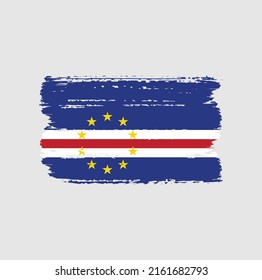 Cape Verde Flag Brush. National Flag