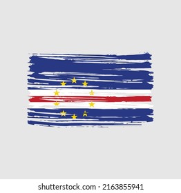 Cape Verde Flag Brush. National Flag