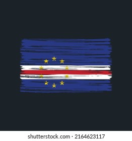 Cape Verde Flag Brush. National Flag