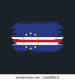 Cape Verde Flag Brush. National Flag