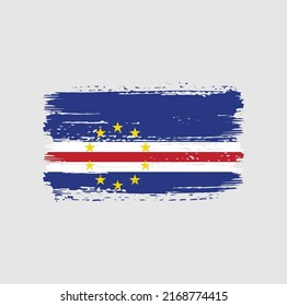 Cape Verde Flag Brush. National Flag